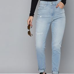 Levis Women Retro Skinny Fit High-Rise Mildly Distressed Light Fade Stretchable Jeans-image-41