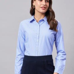 Style Quotient Blue Striped Shirt-37
