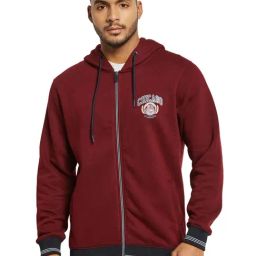 Octave Merlot Regular Fit Hooded Sweatshirt-picture-10