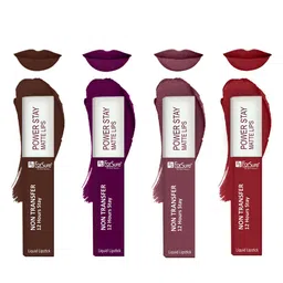 ForSure Set Of 4 Power Stay Liquid Lipstick 5 ml Each - Shade 03, 22, 23, 16-50