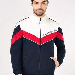 Byford By Pantaloons Navy Regular Fit Colour Block Sweatshirt-11