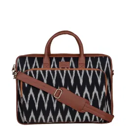 ZOUK Black Jute Large Messenger Bag image 1