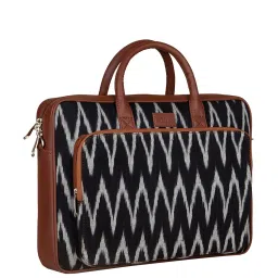 ZOUK Black Jute Large Messenger Bag image 5