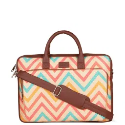 ZOUK Beige Jute Large Messenger Bag image 1