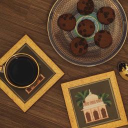 ICRAFT Multicolor Mdf Gajraj Series- Jharonkha Framed Coasters - Set of 2 image 2