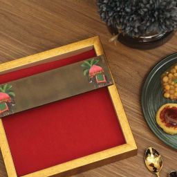 ICRAFT Multicolor Mdf Gajraj Series Tissue Tray image 2