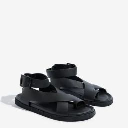 LUNA BLU by Westside Black Toe-Ring Gladiator Sandals-image-90