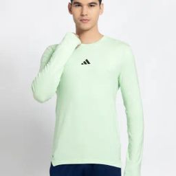 Adidas Green Slim Fit Sports T-Shirt-image-81