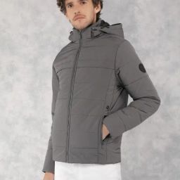 Crimsoune Club Grey Regular Fit Hooded Jacket-image-12