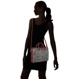 ZOUK Black Jute Large Messenger Bag image 2
