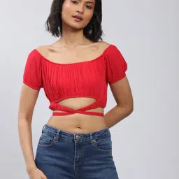 Label Ritu Kumar Dark Pink Crop Top-image-36
