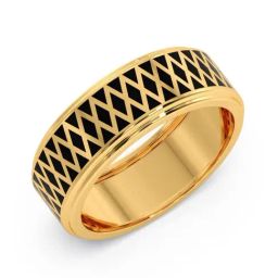 Candere by Kalyan Jewellers 18K Yellow Gold BIS Hallmark Ring for Men-image-45