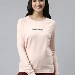 Enamor Beige Cotton Graphic Print Sweatshirt-image-28