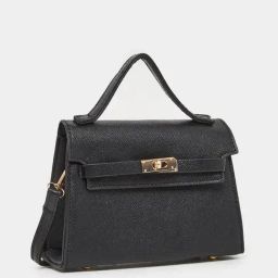 Styli Black Satchel Handbag-12