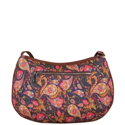 ZOUK Blue Printed Medium Sling Handbag image 3