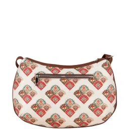 ZOUK White Printed Medium Sling Handbag image 3