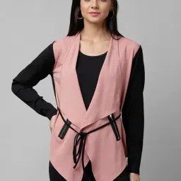 KASSUALLY Pink Relaxed Fit Shrug-image-79