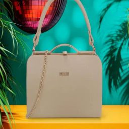 Mochi Beige Medium Clutch-23