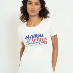 Ajile By Pantaloons Off White Cotton Regular Fit Printed Sports T-Shirt-image-39