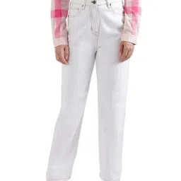 Elle Blue Cotton Mid Rise Jeans-image-70