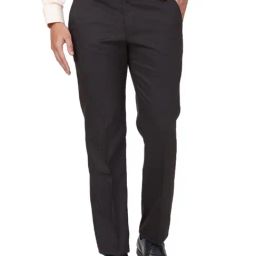 Park Avenue Brown Regular Fit Trousers-image-62