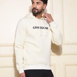 Crimsoune Club Cream Blended Regular Fit Printed Hooded Sweatshirt-picture-36