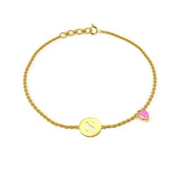 Kisna Diamond & Gold Jewellery 18k Initial S Pure Gold Bracelet for Women-picture-21
