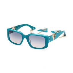Guess GUS78915387WSG Blue UV Protected Rectangular Sunglasses for Women-39
