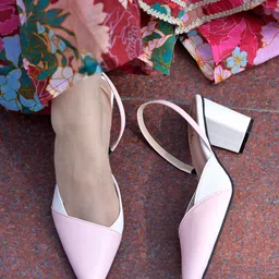 Shoetopia Women Colourblocked Block Pumps-21