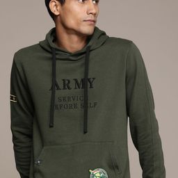 WROGN X Indian Infantry by A47 Typography Embroidered Hooded Sweatshirt-image-40