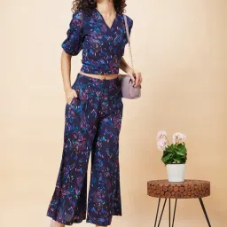 Globus Blue Printed Co-ord Set-image-89