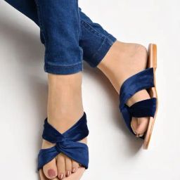 Shoetopia Women's Blue Casual Sandals-image-59