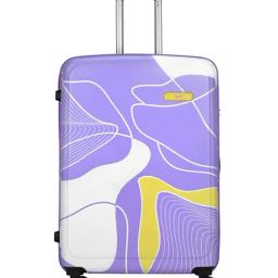 Skybags Violet Paradise Printed Large Checked Luggage-43