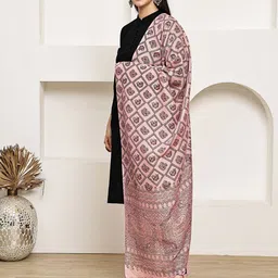 LOOM LEGACY Printed Block Print Khadi Cotton Dupatta image 5