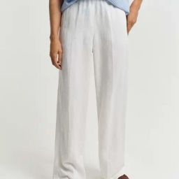 Gant Off White Plain Trousers-image-62
