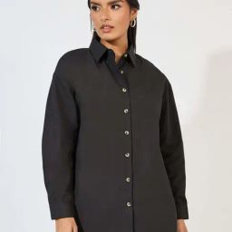 Styli Black Cotton Printed Shirt-image-22