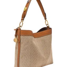 Fossil Brown Jessie Textured Medium Bucket Bag image 3