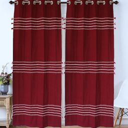 Dekor World Multicoloured Set of 2 Embellished Door Curtain-image-93