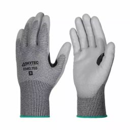 Skytec EMG755 Black/Grey Nylon Assembly Work Gloves Size 10 Polyurethane Coating, EMG00755FJ-image-29