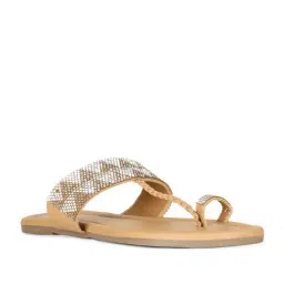 Bata Women's Tan Toe Ring Sandals-picture-19