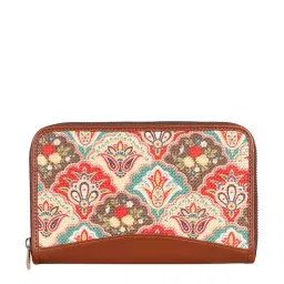 ZOUK Multicolor Printed Zip Around Wallet for Women image 1