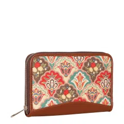 ZOUK Multicolor Printed Zip Around Wallet for Women image 2