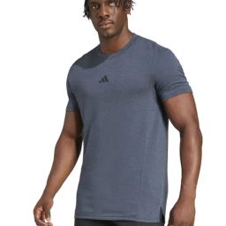 Adidas Blue Slim Fit Sports T-Shirt-image-80