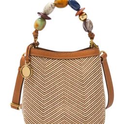Fossil Brown Jessie Textured Medium Satchel-0