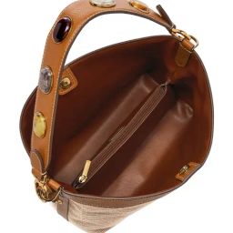 Fossil Brown Jessie Textured Medium Bucket Bag image 4