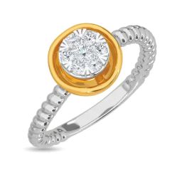 Kisna Diamond & Gold Jewellery Rocci 14k (585) Diamond & Gold Ring For Women-picture-16