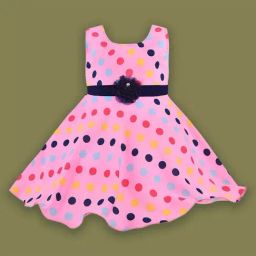 Wish Karo Kids Baby Pink Printed Frock-image-60