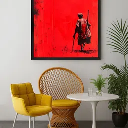 999Store Red & Black 1 Piece Abstract Canvas Wall Art-image-97