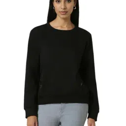 Van Heusen Black Plain Sweatshirts-picture-23