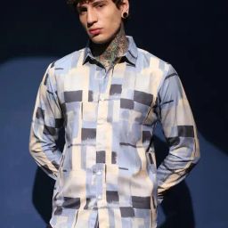 Campus Sutra Multicolour Viscose Regular Fit Printed Shirt-picture-18